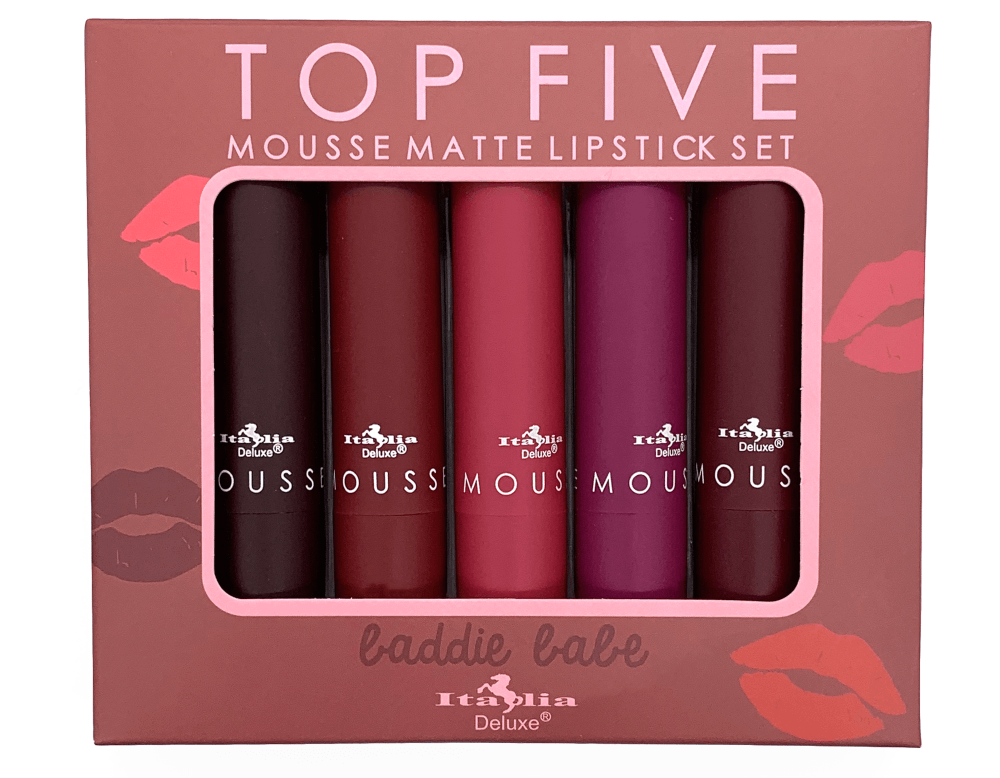 Glamour Us_Italia Deluxe_Makeup_Top 5 Sets - Mousse Matte Lipstick_Baddie Babe_191SET-7