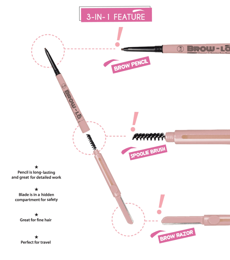 Glamour Us_Jcat_Makeup_3 in 1 Mapping &amp; Shaping Brow Pencil_Strawburn_MSP101