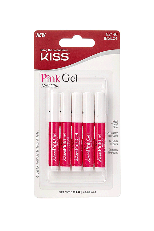 Glamour Us_Kiss_Nails_Pink Gel Nail Glue__IBGL04 The best affordable Latina and Mexican makeup, beauty and cosmetics supply store in Chula Vista, San Diego