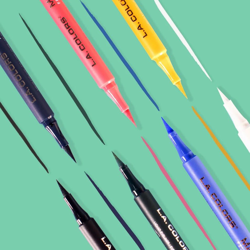Glamour Us_L.A. Colors_Makeup_Mark &amp; Line Felt Tip Liquid Eyeliner_Black_CLE823 The best affordable Latina and Mexican makeup, beauty and cosmetics supply store in Chula Vista, San Diego