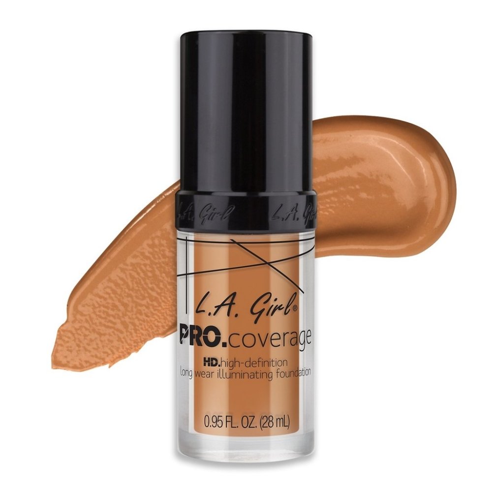Glamour Us_L.A. Girl_Makeup_PRO Coverage Illuminating Foundation_Tan_GLM649 The best affordable Latina and Mexican makeup, beauty and cosmetics supply store in Chula Vista, San Diego