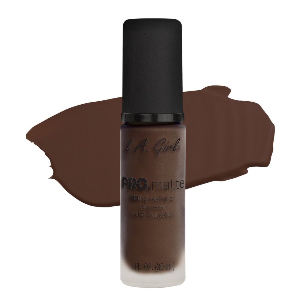 Glamour Us_L.A. Girl_Makeup_PRO Matte Foundation_Ebony_GLM724 The best affordable Latina and Mexican makeup, beauty and cosmetics supply store in Chula Vista, San Diego