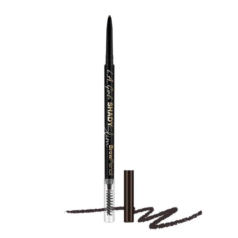 Glamour Us_L.A. Girl_Makeup_Shady Slim Eyebrow Pencil_Blackest Brown_GB359 The best affordable Latina and Mexican makeup, beauty and cosmetics supply store in Chula Vista, San Diego