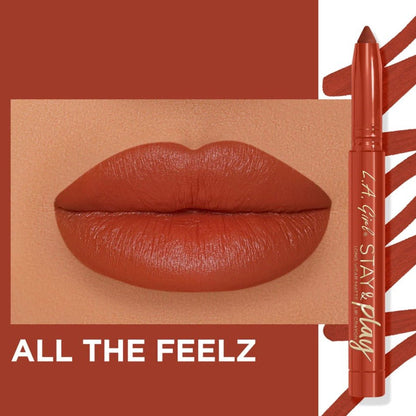 Glamour Us_L.A. Girl_Makeup_Stay &amp; Play Lip Crayon_All The Feelz_GLC733