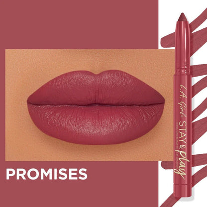 Glamour Us_L.A. Girl_Makeup_Stay &amp; Play Lip Crayon_Promises_GLC735