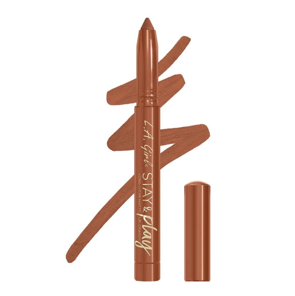 Glamour Us_L.A. Girl_Makeup_Stay &amp; Play Lip Crayon_Truly Yours_GLC730 The best affordable Latina and Mexican makeup, beauty and cosmetics supply store in Chula Vista, San Diego