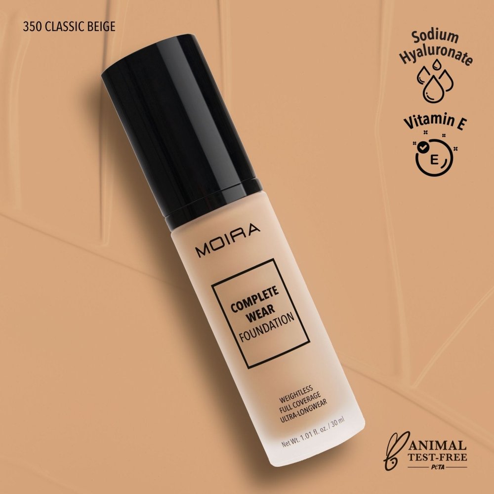 Glamour Us_Moira_Makeup_Complete Wear Foundation_Classic Beige_CWF350 The best affordable Latina and Mexican makeup, beauty and cosmetics supply store in Chula Vista, San Diego