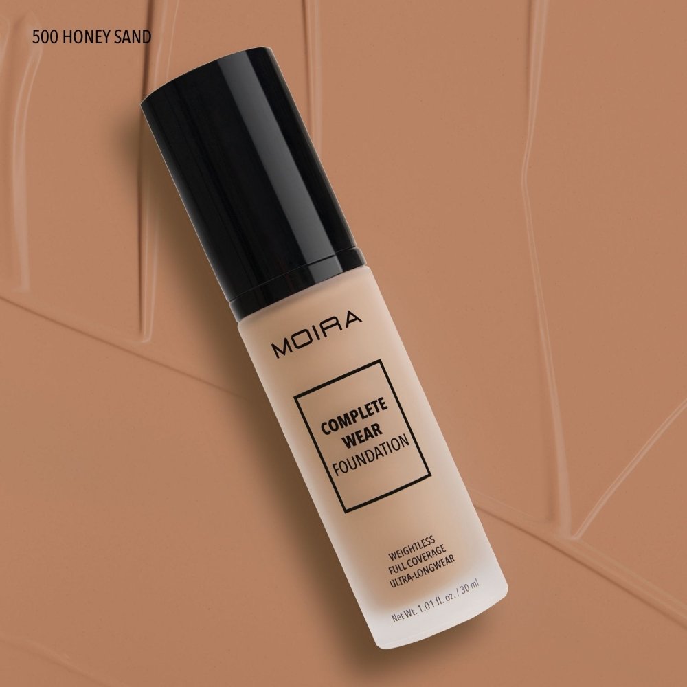 Glamour Us_Moira_Makeup_Complete Wear Foundation_Honey Sand_CWF500 The best affordable Latina and Mexican makeup, beauty and cosmetics supply store in Chula Vista, San Diego