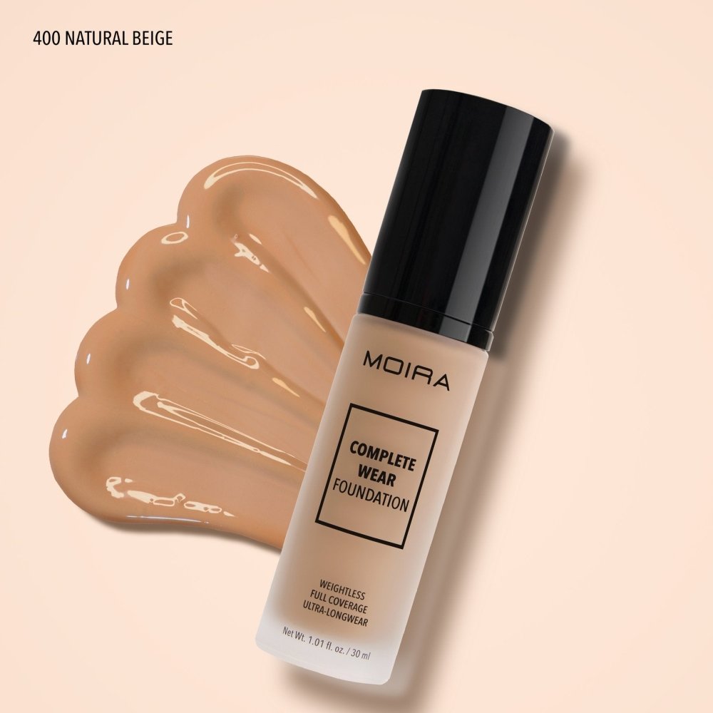Glamour Us_Moira_Makeup_Complete Wear Foundation_Natural Beige_CWF400 The best affordable Latina and Mexican makeup, beauty and cosmetics supply store in Chula Vista, San Diego