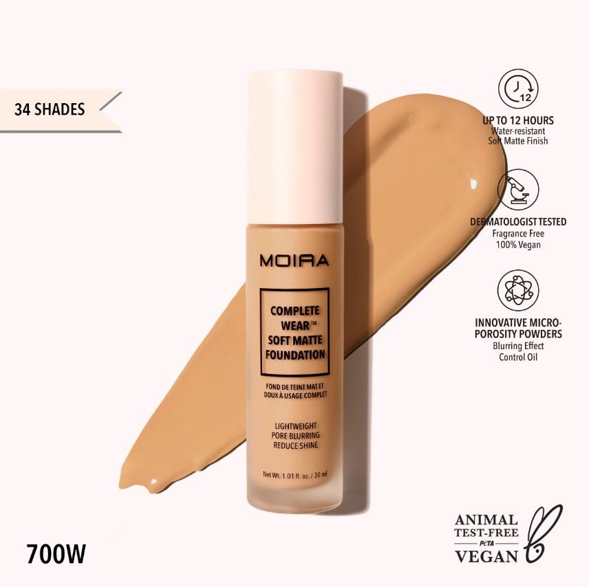 Glamour Us_Moira_Makeup_Complete Wear Soft Matte Foundation_700W_CMF700