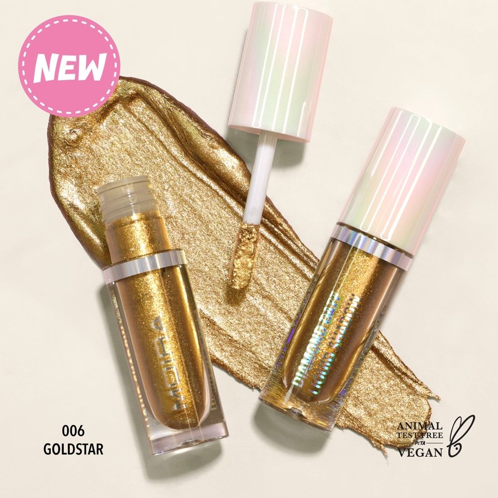 Glamour Us_Moira_Makeup_Diamond Daze Liquid Eyeshadow_Goldstar_DLS006 The best affordable Latina and Mexican makeup, beauty and cosmetics supply store in Chula Vista, San Diego