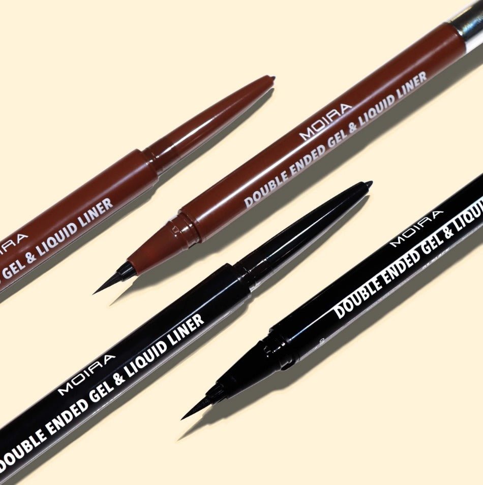 Glamour Us_Moira_Makeup_Double Ended Gel &amp; Liquid Eyeliner_Brown_DEL002 The best affordable Latina and Mexican makeup, beauty and cosmetics supply store in Chula Vista, San Diego