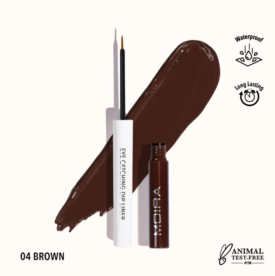 Glamour Us_Moira_Makeup_Eye Catching Dip Liner_Brown_ECD004 Latina makeup, beauty and skincare supply store Mexican makeup products