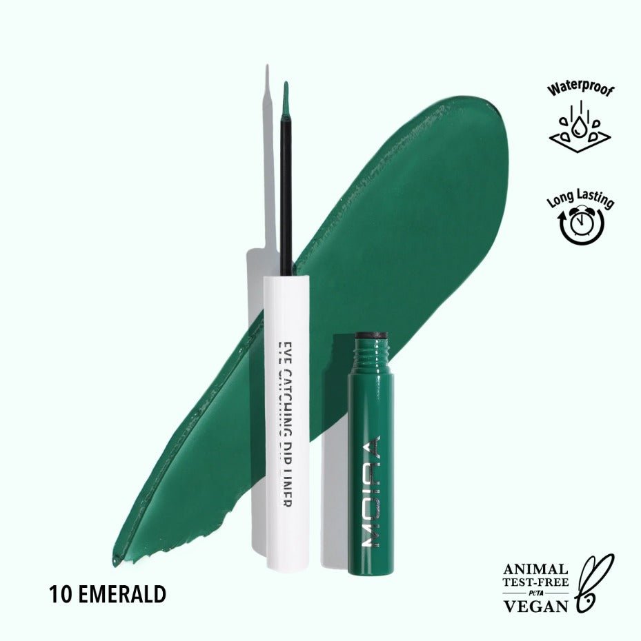 Glamour Us_Moira_Makeup_Eye Catching Dip Eyeliner_Emerald_ECD010 The best affordable Latina and Mexican makeup, beauty and cosmetics supply store in Chula Vista, San Diego