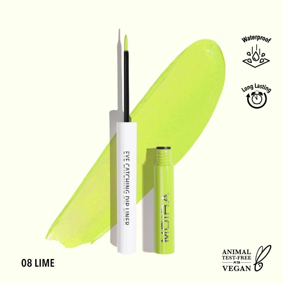 Glamour Us_Moira_Makeup_Eye Catching Dip Eyeliner_Lime_ECD008 The best affordable Latina and Mexican makeup, beauty and cosmetics supply store in Chula Vista, San Diego