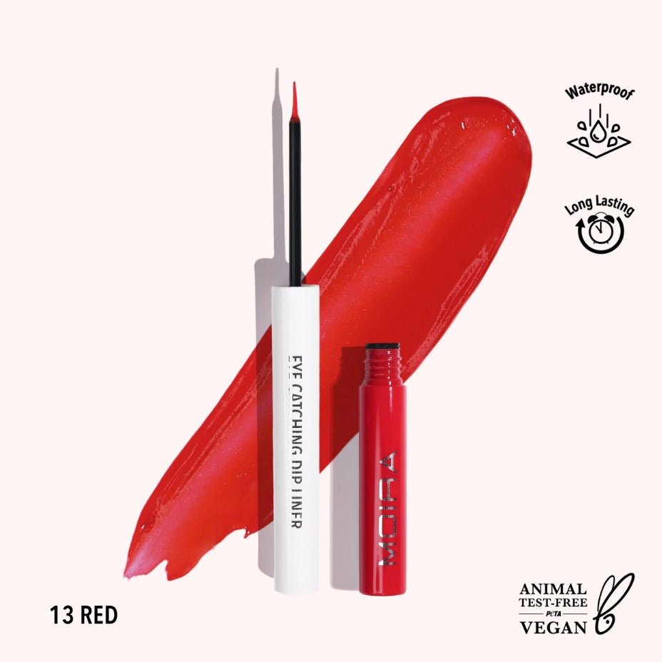 Glamour Us_Moira_Makeup_Eye Catching Dip Eyeliner_Red_ECD013 The best affordable Latina and Mexican makeup, beauty and cosmetics supply store in Chula Vista, San Diego