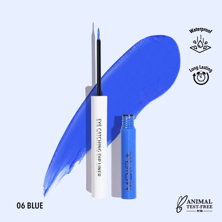 Glamour Us_Moira_Makeup_Eye Catching Dip Liner_Royal Blue_ECD006 Latina makeup, beauty and skincare supply store Mexican makeup products