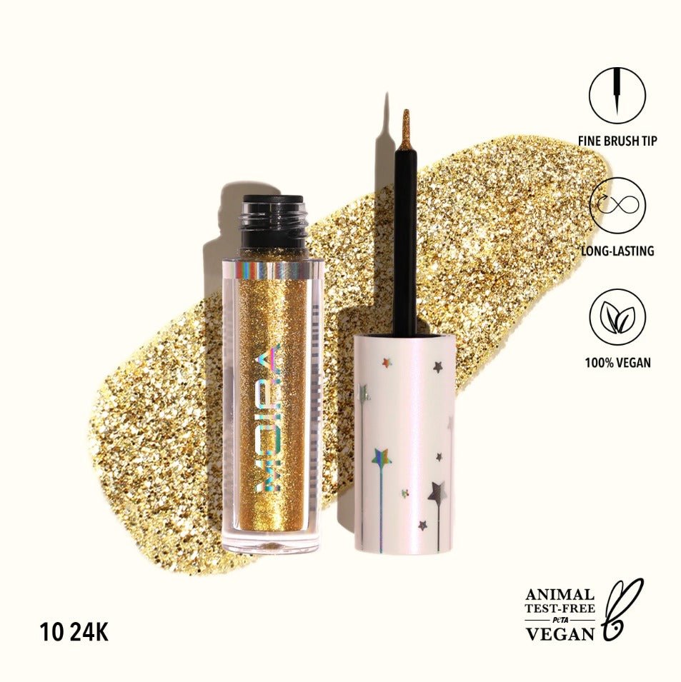 Glamour Us_Moira_Makeup_Glitter Liquid Eyeliner_10 24K - Sale_GGL010 The best affordable Latina and Mexican makeup, beauty and cosmetics supply store in Chula Vista, San Diego