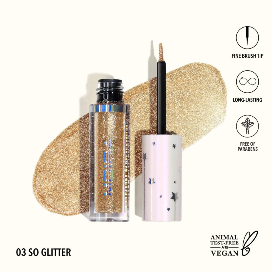 Glamour Us_Moira_Makeup_Glitter Liquid Eyeliner_So Glitter_GGL003 The best affordable Latina and Mexican makeup, beauty and cosmetics supply store in Chula Vista, San Diego