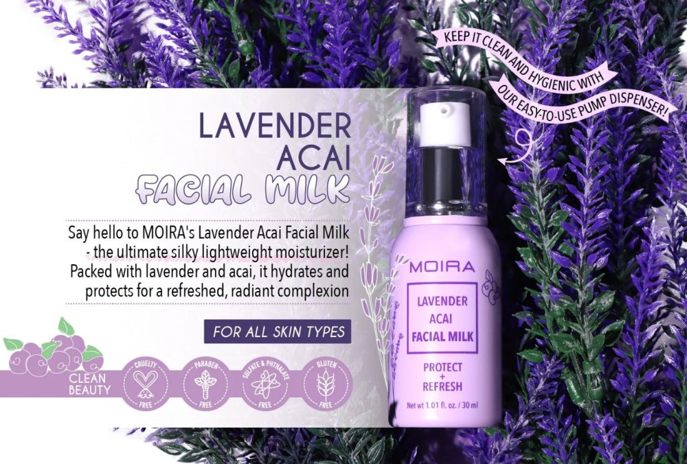 Glamour Us_Moira_Skincare_Lavender Acai Facial Milk__FMK001
