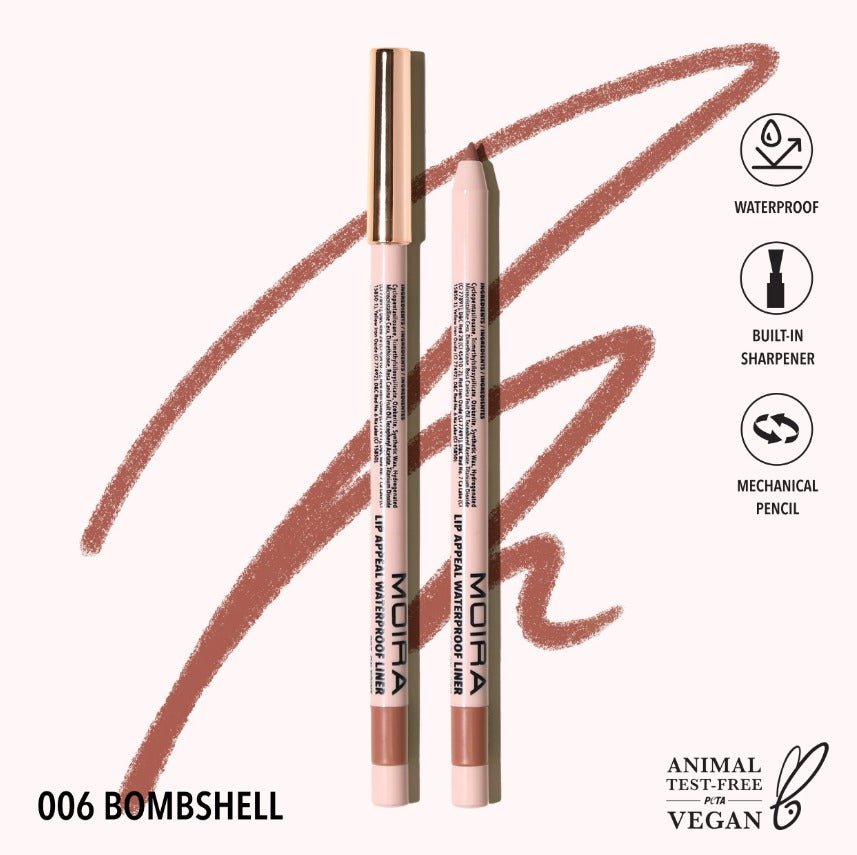 Glamour Us_Moira_Makeup_Lip Appeal Waterproof Liner_Bombshell_LAWL006