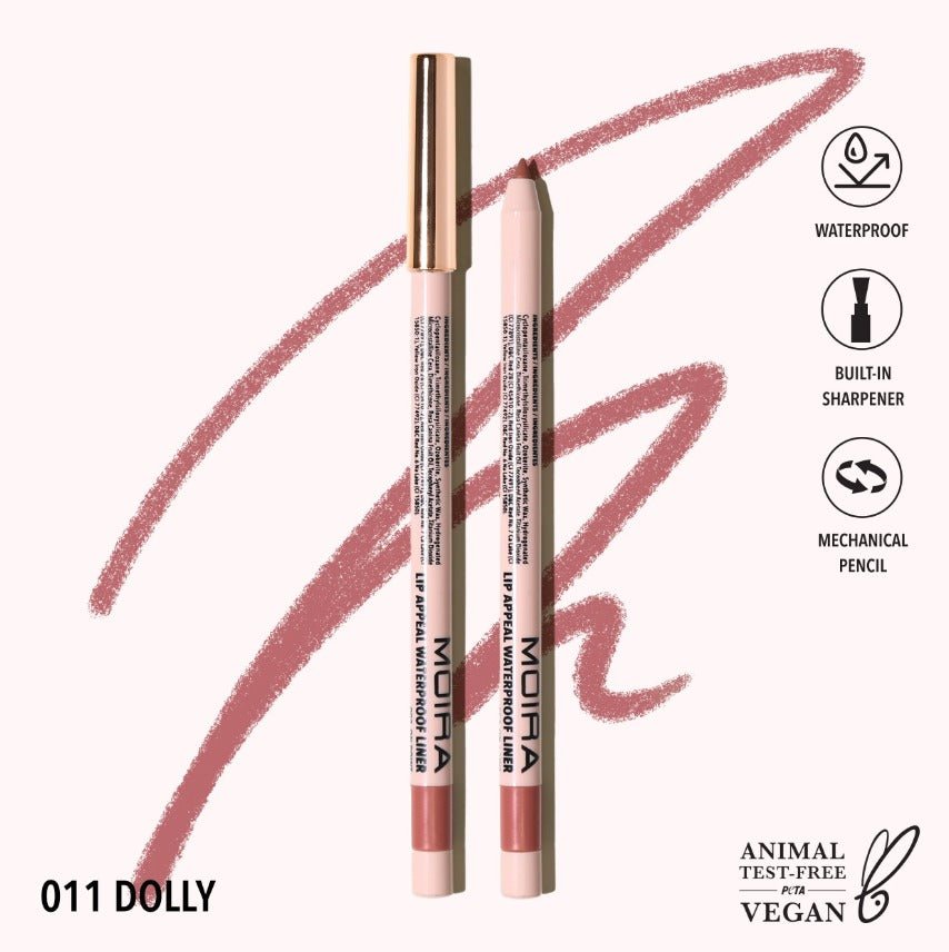 Glamour Us_Moira_Makeup_Lip Appeal Waterproof Lip Liner Pencil_Dolly_LAWL011 The best affordable Latina and Mexican makeup, beauty and cosmetics supply store in Chula Vista, San Diego