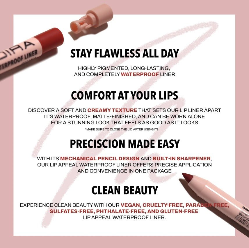 Glamour Us_Moira_Makeup_Lip Appeal Waterproof Lip Liner Pencil_Fairytale_LAWL001 The best affordable Latina and Mexican makeup, beauty and cosmetics supply store in Chula Vista, San Diego