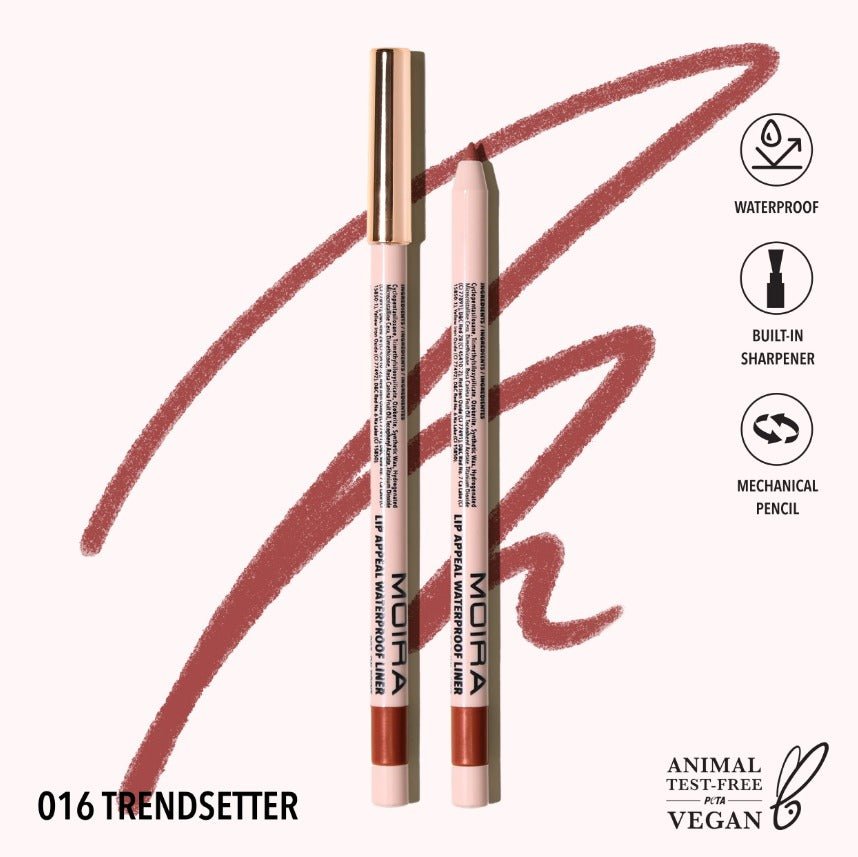 Glamour Us_Moira_Makeup_Lip Appeal Waterproof Lip Liner Pencil_Trendsetter_LAWL016 The best affordable Latina and Mexican makeup, beauty and cosmetics supply store in Chula Vista, San Diego