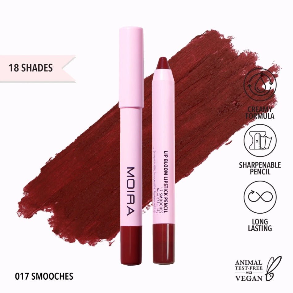 Glamour Us_Moira_Makeup_Lip Bloom Lipstick Pencil_Smooches_LBM017