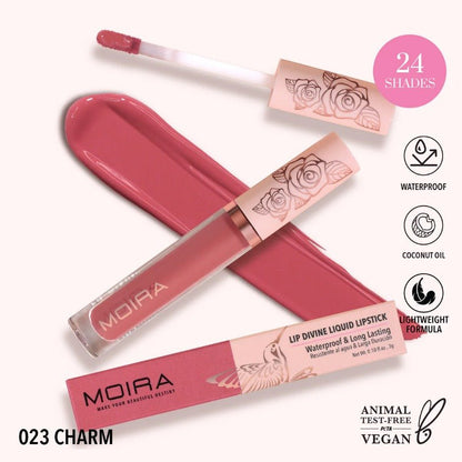 Glamour Us_Moira_Makeup_Lip Divine Waterproof Liquid Lipstick_Charm_LDV023