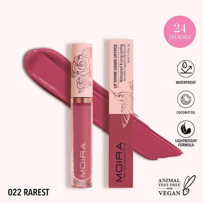 Glamour Us_Moira_Makeup_Lip Divine Waterproof Liquid Lipstick_Rarest_LDV022 The best affordable Latina and Mexican makeup, beauty and cosmetics supply store in Chula Vista, San Diego
