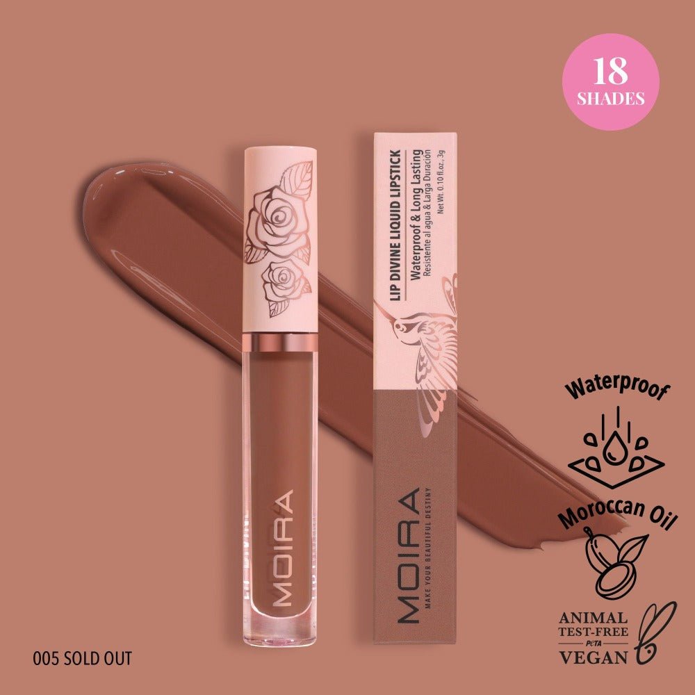 Glamour Us_Moira_Makeup_Lip Divine Waterproof Liquid Lipstick_Sold Out_LDV005 Latina makeup, beauty and skincare supply store Mexican makeup products
