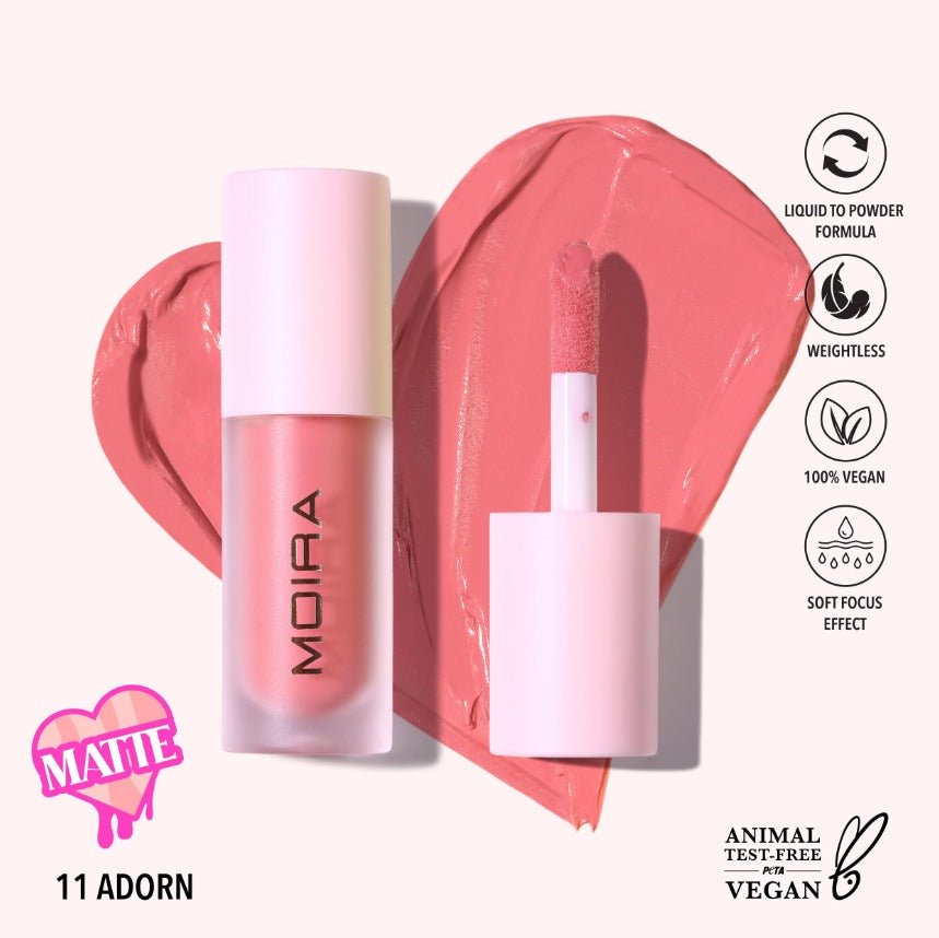 Glamour Us_Moira_Makeup_Love Steady Liquid Blush_Adorn_LLB011 The best affordable Latina and Mexican makeup, beauty and cosmetics supply store in Chula Vista, San Diego