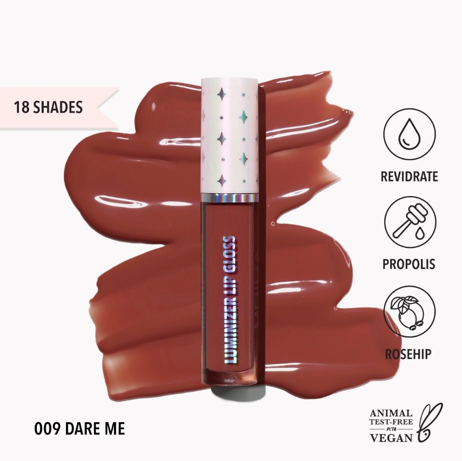 Glamour Us_Moira_Makeup_Luminizer Lip Gloss_Dare Me_LLG009 The best affordable Latina and Mexican makeup, beauty and cosmetics supply store in Chula Vista, San Diego