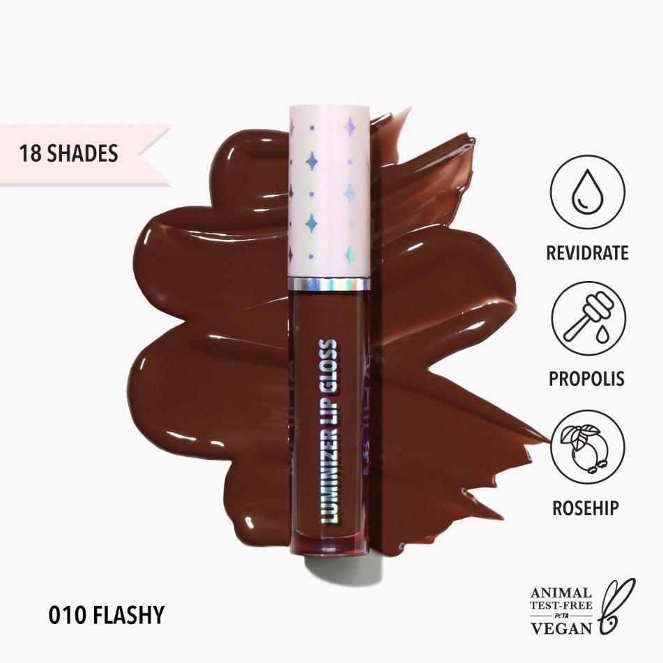 Glamour Us_Moira_Makeup_Luminizer Lip Gloss_Flashy_LLG010 The best affordable Latina and Mexican makeup, beauty and cosmetics supply store in Chula Vista, San Diego