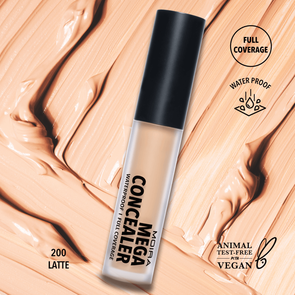 Glamour Us_Moira_Makeup_Mega Waterproof Concealer_Latte_MWC200 The best affordable Latina and Mexican makeup, beauty and cosmetics supply store in Chula Vista, San Diego