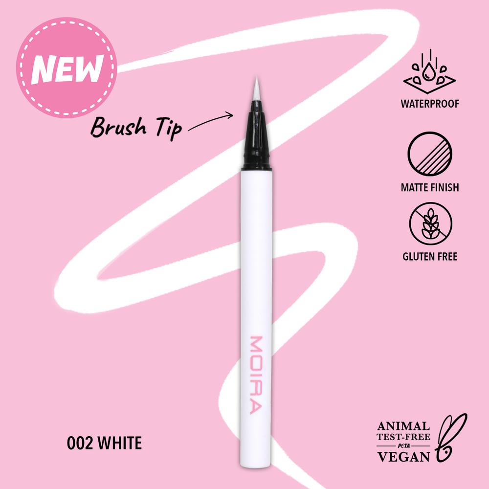Glamour Us_Moira_Makeup_Precision Liquid Liner_White_PLL002 The best affordable Latina and Mexican makeup, beauty and cosmetics supply store in Chula Vista, San Diego
