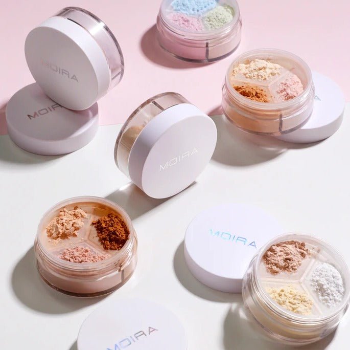 Glamour Us_Moira_Makeup_Set &amp; Correct Loose Setting Powder_Color Neutralizer_SCP001 The best affordable Latina and Mexican makeup, beauty and cosmetics supply store in Chula Vista, San Diego