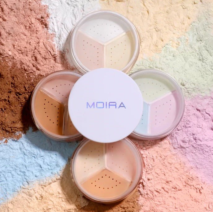 Glamour Us_Moira_Makeup_Set &amp; Correct Loose Setting Powder_Color Neutralizer_SCP001 The best affordable Latina and Mexican makeup, beauty and cosmetics supply store in Chula Vista, San Diego