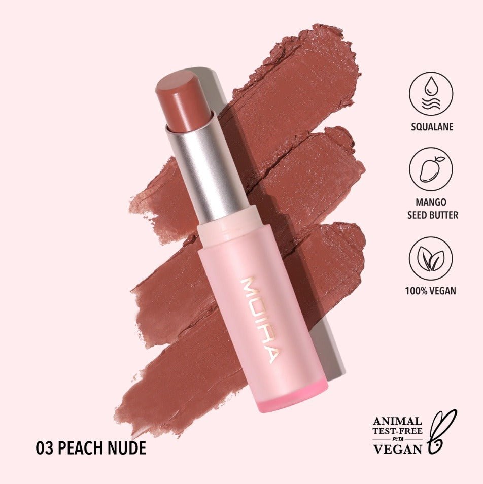 Glamour Us_Moira_Makeup_Signature Lipstick_Peach Nude_SLS003 The best affordable Latina and Mexican makeup, beauty and cosmetics supply store in Chula Vista, San Diego