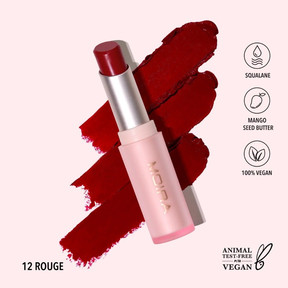 Glamour Us_Moira_Makeup_Signature Lipstick_Rouge_SLS012 The best affordable Latina and Mexican makeup, beauty and cosmetics supply store in Chula Vista, San Diego