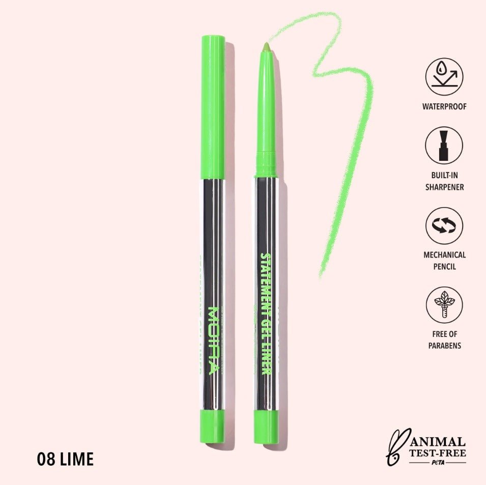 Glamour Us_Moira_Makeup_Statement Gel Eyeliner_Lime_STL008 The best affordable Latina and Mexican makeup, beauty and cosmetics supply store in Chula Vista, San Diego