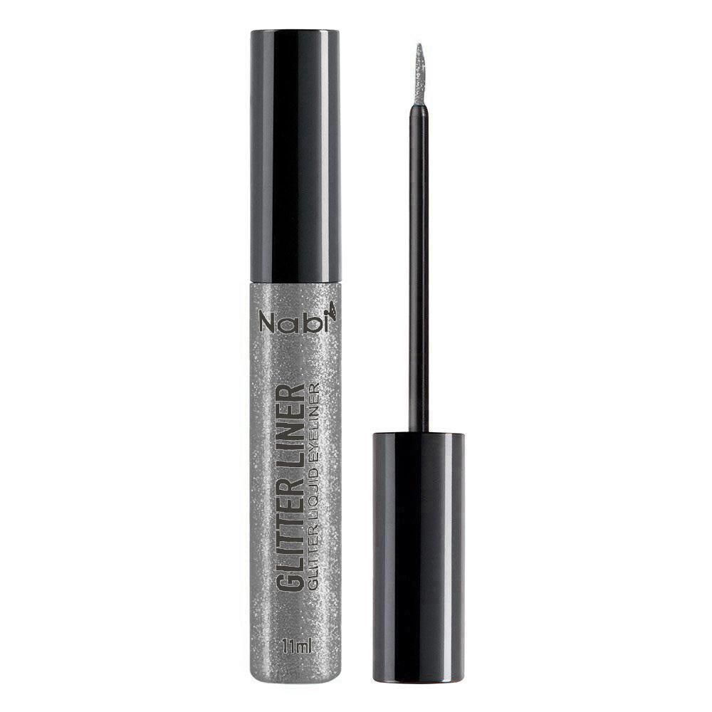 Glamour Us_Nabi_Makeup_Glitter Liquid Eyeliner_Silver_ELG72 - 2 The best affordable Latina and Mexican makeup, beauty and cosmetics supply store in Chula Vista, San Diego