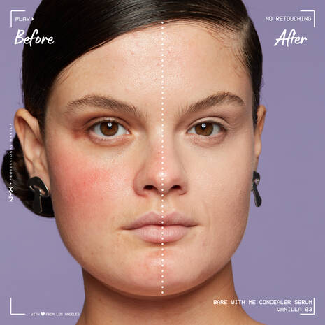 Glamour Us_NYX_Makeup_Bare With Me Concealer Serum_Fair_BWMCCS01 The best affordable Latina and Mexican makeup, beauty and cosmetics supply store in Chula Vista, San Diego