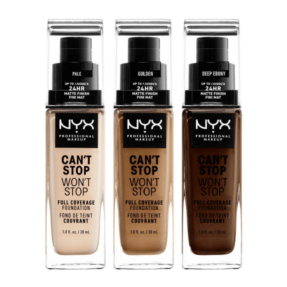 Glamour Us_NYX_Makeup_Can't Stop Won't Stop Full Coverage Foundation_Pale_CSWSF01