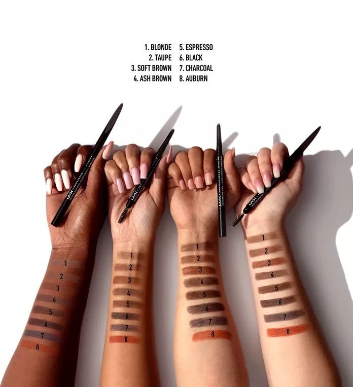 Glamour Us_NYX_Makeup_Dual - Ended Precision Eyebrow Pencil_Blonde_PBP01 The best affordable Latina and Mexican makeup, beauty and cosmetics supply store in Chula Vista, San Diego