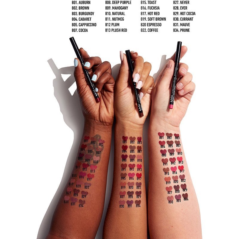 Glamour Us_NYX_Makeup_Slim Lip Liner Pencil_Coffee_SPL822 The best affordable Latina and Mexican makeup, beauty and cosmetics supply store in Chula Vista, San Diego