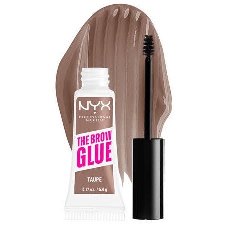 Glamour Us_NYX_Makeup_The Brow Glue Instant Eyebrow Styler Gel_Taupe_TBG02 The best affordable Latina and Mexican makeup, beauty and cosmetics supply store in Chula Vista, San Diego
