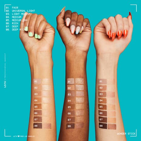 Glamour Us_NYX_Makeup_Wonder Stick Contour &amp; Highlighter Stick_Fair_WSR01 The best affordable Latina and Mexican makeup, beauty and cosmetics supply store in Chula Vista, San Diego