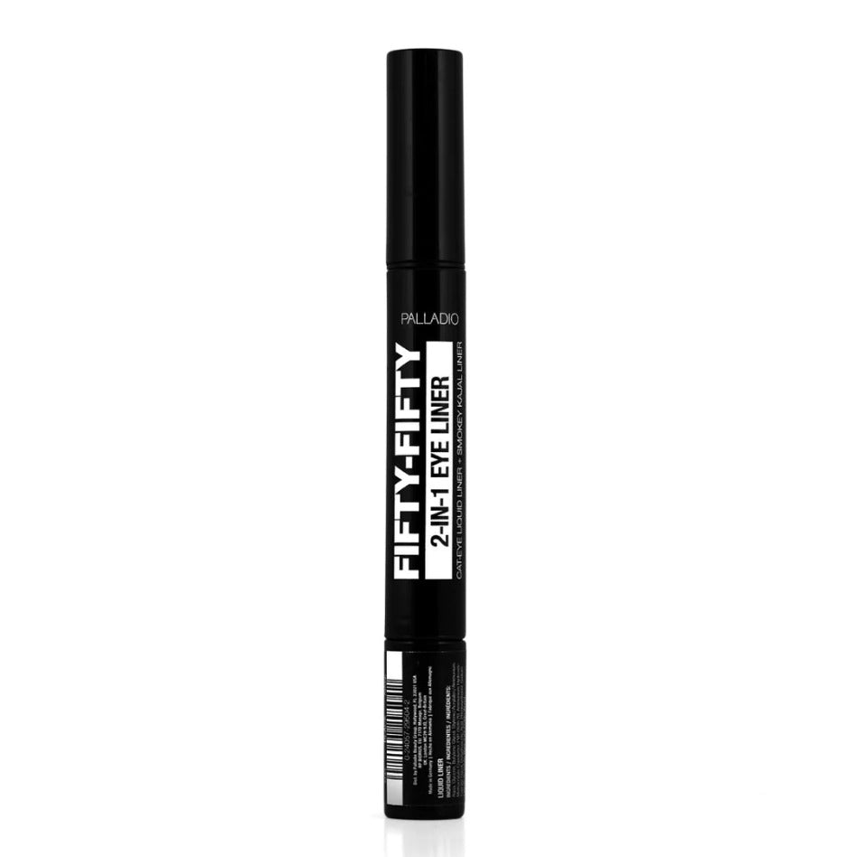 Glamour Us_Palladio_Makeup_Fifty Fifty Eyeliner | 2 - In - 1 Cat Eye + Smokey Kajal__KDEL The best affordable Latina and Mexican makeup, beauty and cosmetics supply store in Chula Vista, San Diego